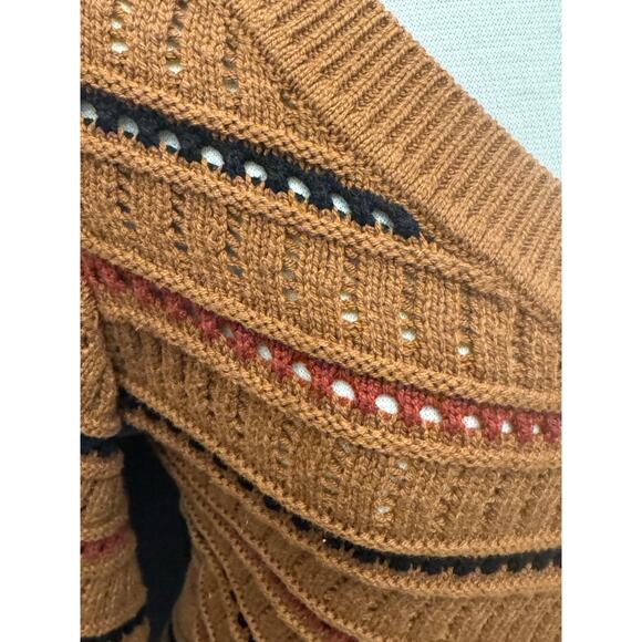 EVEREVE Sawyer Sweater Women's XS Brown Chevron Stripe EUC - Picture 9 of 10